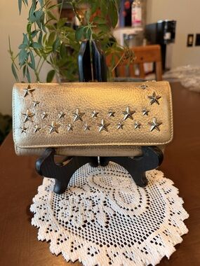 Jimmy Choo Gold Star-Embellished Women's Wallet